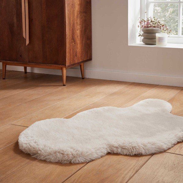 Krem sintetičko krzno 60x90 cm Super Teddy – Think Rugs-image-2