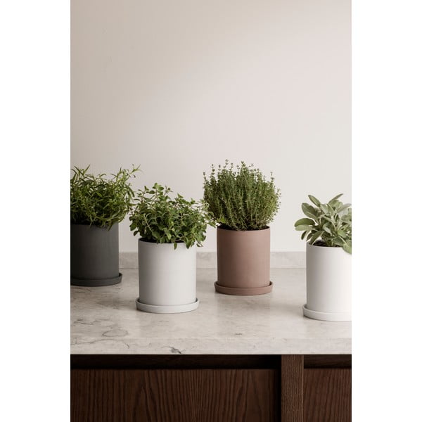 Tamno siva porculanska posuda za cvijeće Blomus Nona-image-1