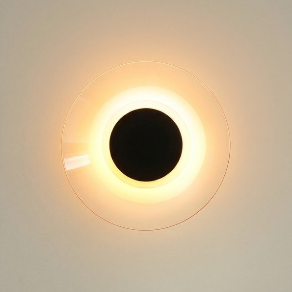 Crna LED zidna lampa 
od akrilnog stakla
 ø 28 cm ASTRO – Thoro-image-4