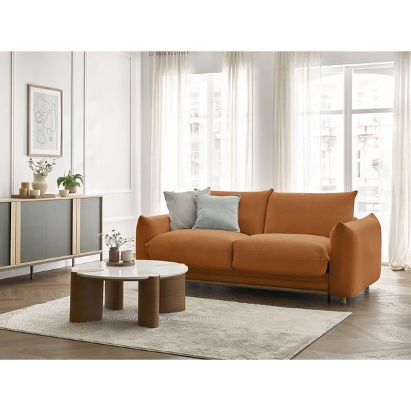 Narančasta sklopiva sofa 234 cm Ernest – Bobochic Paris-image-1