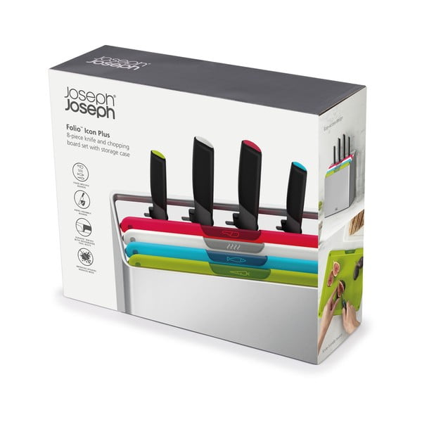 Set noževa za rezanje i držač 10x32 cm Folio Icon Plus – Joseph Joseph-image-4