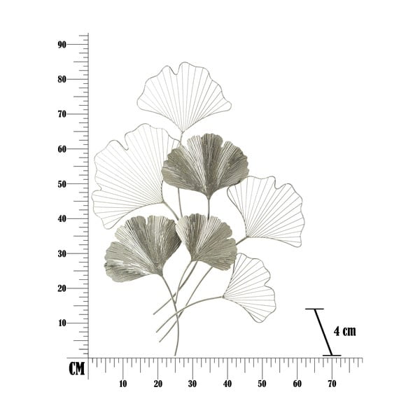 Metalna viseća dekoracija u srebrnoj boji Mauro Ferretti Goxy Silver, 62 x 86 cm-image-2
