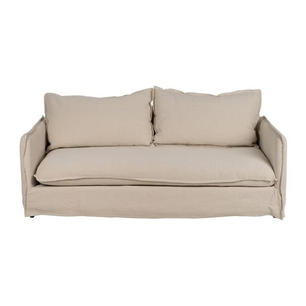Krem lanena sofa 200 cm – Ixia