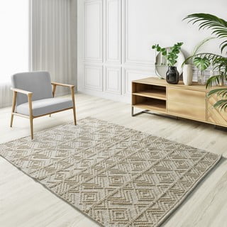 Krem periv/ručno rađen tepih od recikliranog pamuka 60x90 cm Pamuk – Universal