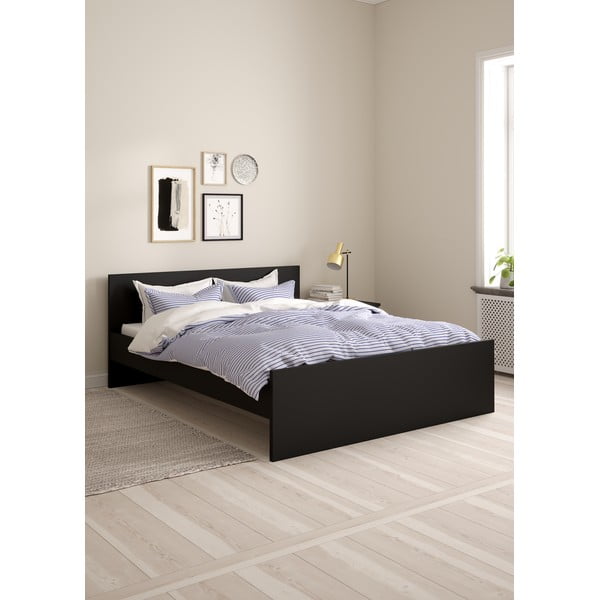 Crni bračni krevet 160x200 cm Naia – Tvilum-image-1