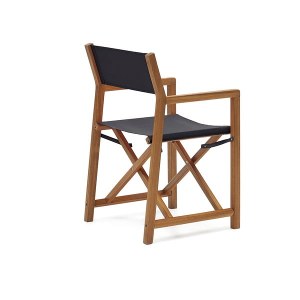 Crno-drvena vrtna stolica Thianna - Kave Home-image-3