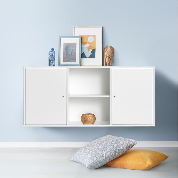 Bijela niska viseća komoda 133x61 cm Mistral – Hammel Furniture-image-1