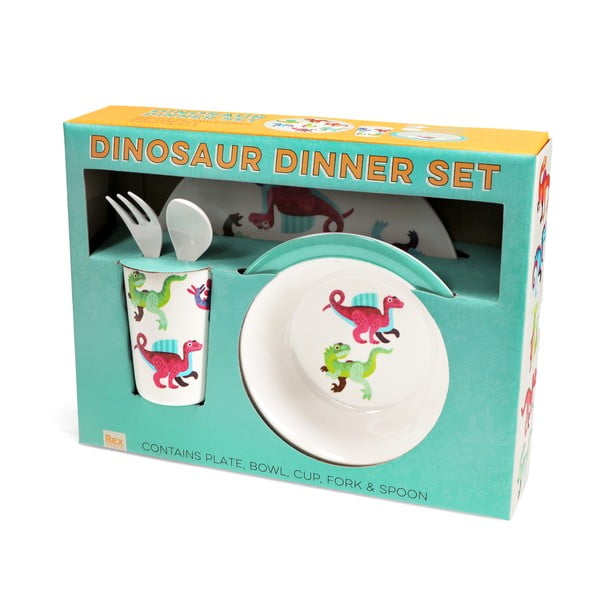 Dječji set posuđa 5 kom Baby Dinos – Rex London-image-2