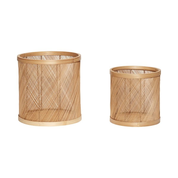 Set od 2 Hübsch Crismo košare za pohranu od bambusa