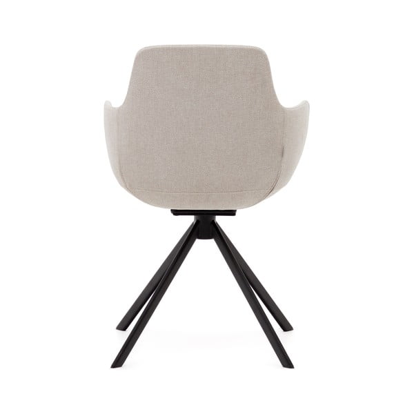 Bež podstavljene blagovaonske stolice u setu s naslonima za ruke 2 kom Tissiana – Kave Home-image-4