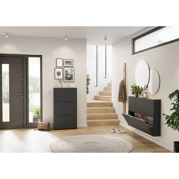 Antracitno sivi preklopni ormarić za cipele 71x127x22 cm Ameca – Germania-image-4