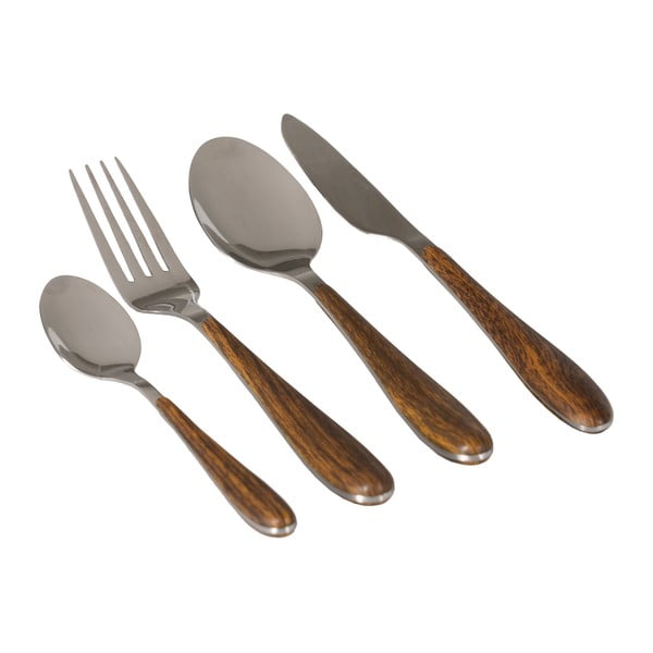 Smeđi/u srebrnoj boji pribor 24 kom od nehrđajućeg čelika – Ixia-image-2