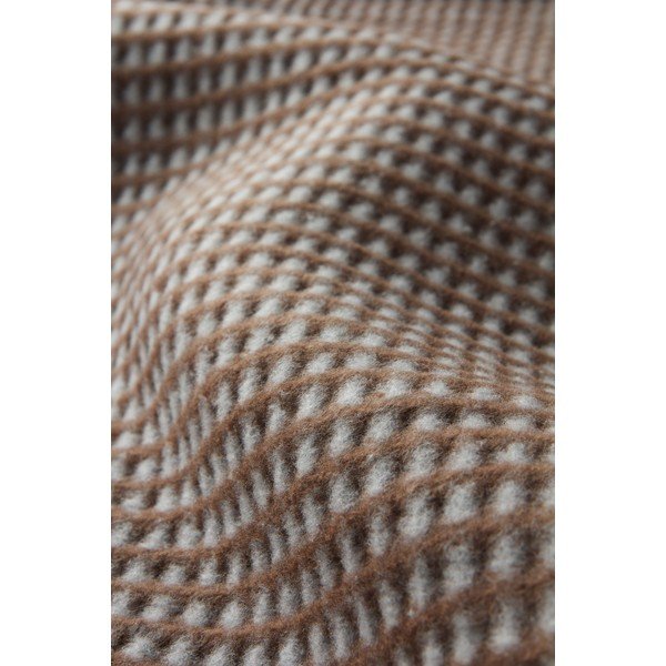 Smeđa deka od mješavine pamuka 140x180 cm Uniwaffle – Euromant-image-2