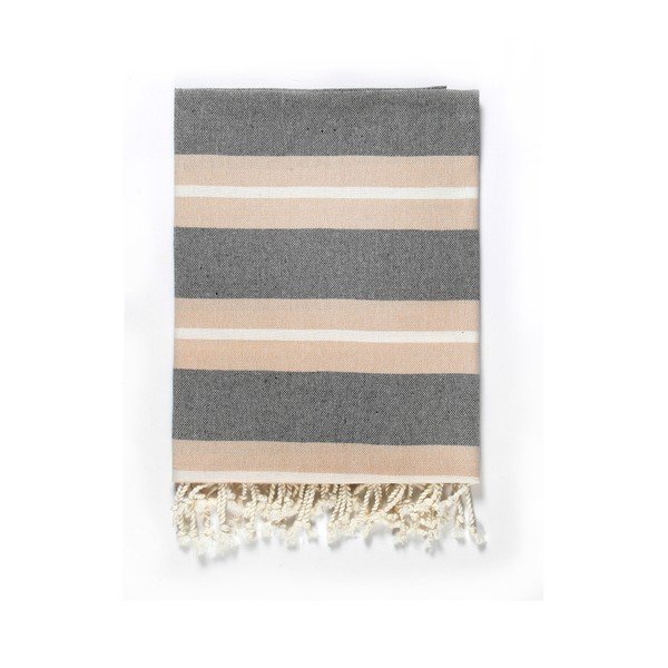 Bež-sivi pamučni ručnik Kate Louise Cotton Collection Line Beige Grey, 100 x 180 cm-image-3