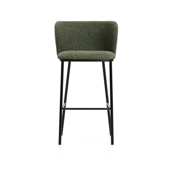 Tamno zelena podstavljena barska stolica (visine sjedala 75 cm) Ciselia – Kave Home-image-3