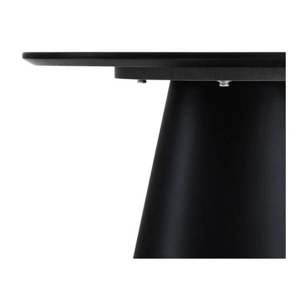 Crni/tamno sivi stolić za kavu s pločom stola u mramornom dekoru ø 60 cm Tango – Furnhouse-image-1