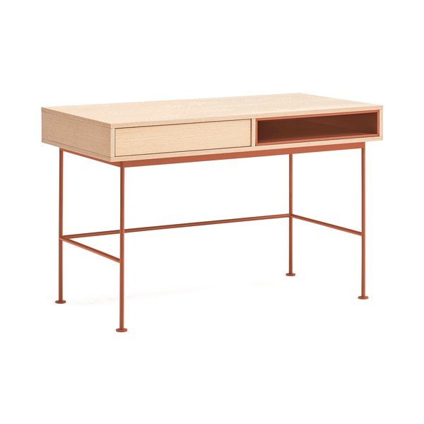 Radni stol s pločom stola u dekoru hrasta 60x120 cm Yoko – Teulat-image-2