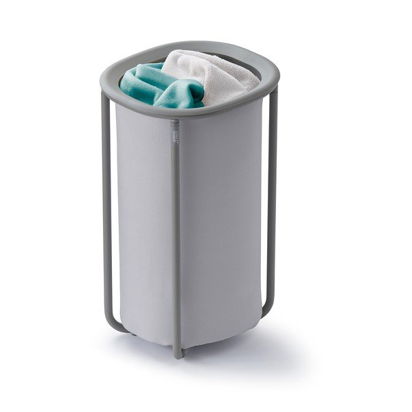 Svijetlo siva tekstilna košara za rublje 50 l Duo – Joseph Joseph
