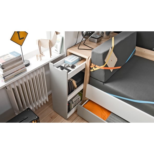 Ormarić sa sivim vratima do Vox Evolve kreveta za jednu osobu-image-3