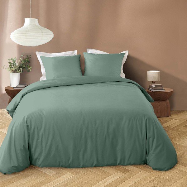 Zelena 3-dijelna posteljina za bračni krevet/za produženi krevet od mikrovlakana 240x220 cm Liam – douceur d'intérieur