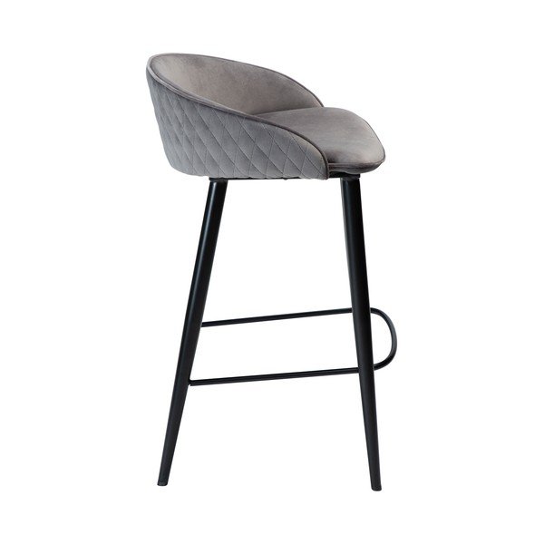 Barski stolac od sivog baršuna 80 cm Dual - DAN-FORM Denmark-image-2