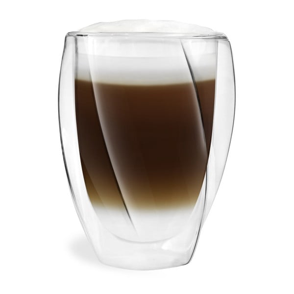 Set od 2 šalice s dvostrukom staklenom stijenkom Vialli Design Latte, 300 ml-image-1