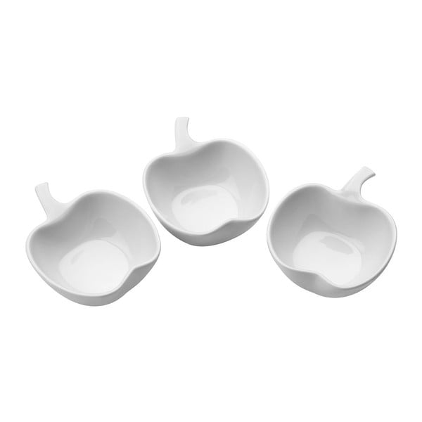 Set od 3 porculanske posude za posluživanje Premier Housewares Apple Shape