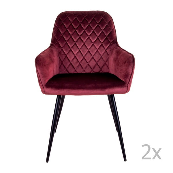 Set od 2 tamnocrvene blagovaonske stolice House Nordic Oslo