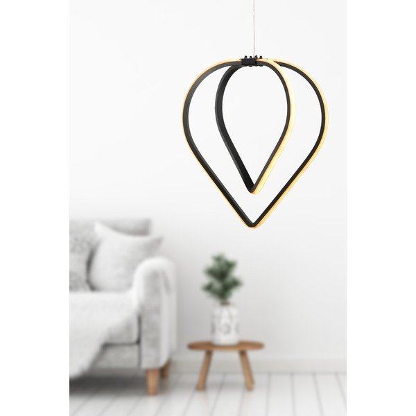 Crna metalna LED viseća svjetiljka ø 33 cm Pars – Squid Lighting-image-1