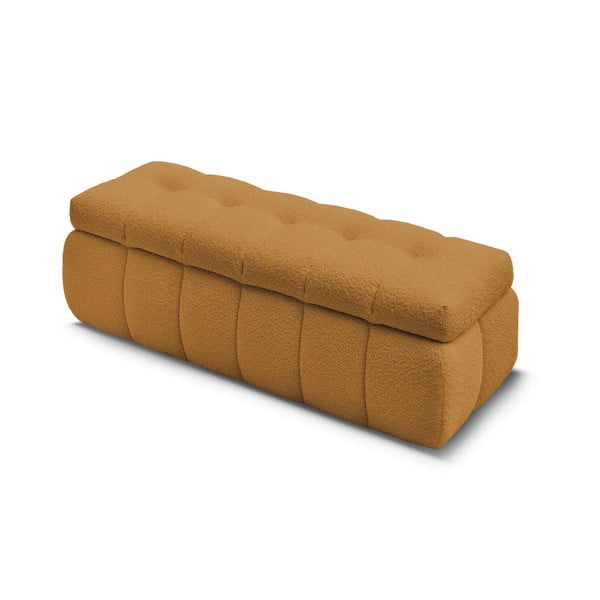 Senf žuta klupa od bouclé tkanine Mont Blanc – Bobochic Paris-image-2