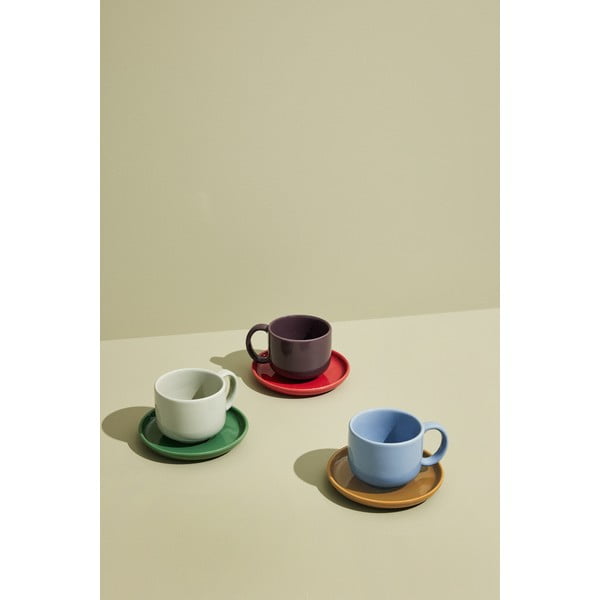 Svijetlo plava/smeđa šalica od kamenine Amare – Hübsch-image-1