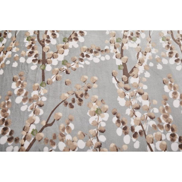 Siva posteljina za krevet za jednu osobu od mikropliša 140x200 cm Branches – My House-image-4
