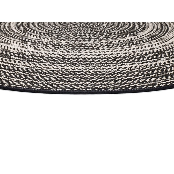 Crni vanjski tepih Universal Silvana Rutto, ⌀ 120 cm-image-2