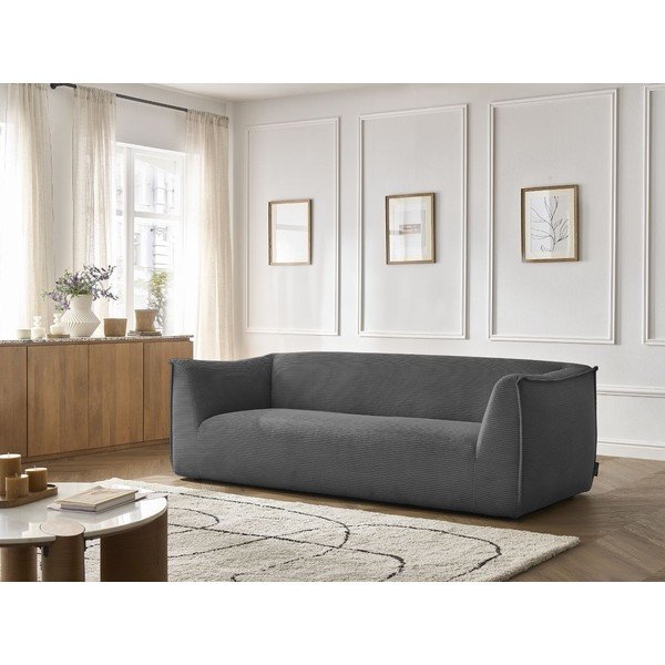 Tamno siva sofa od samta 242 cm Giorgia – Bobochic Paris-image-1