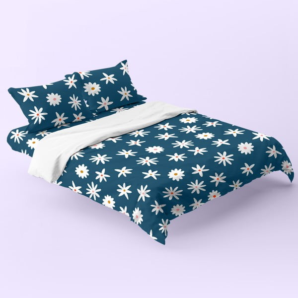 Plava navlaka za poplun za bračni krevet 200x200 cm Margaret – Aware-image-1