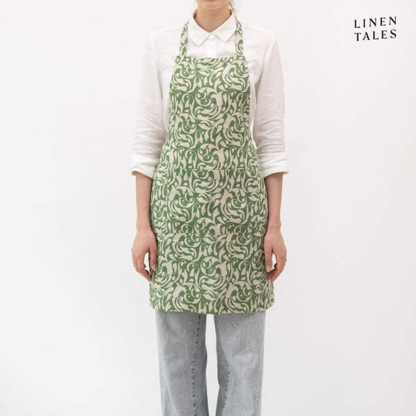 Lanena pregača Evergreen Damask – Linen Tales