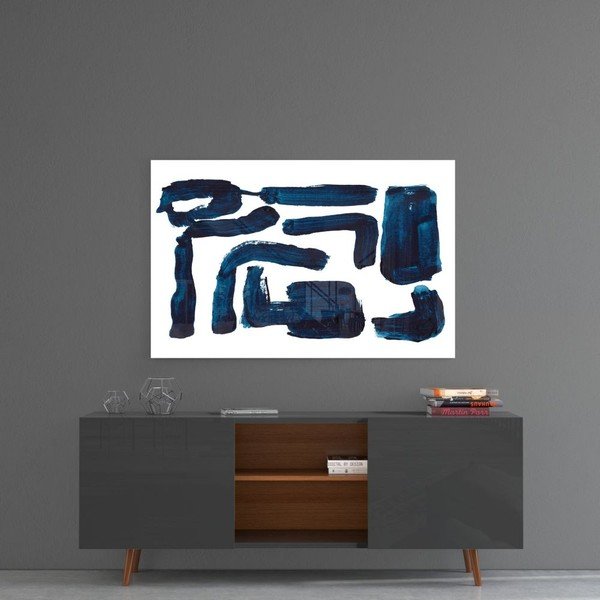 Staklena slika insigne apstraktne linije, 110 x 70 cm-image-1
