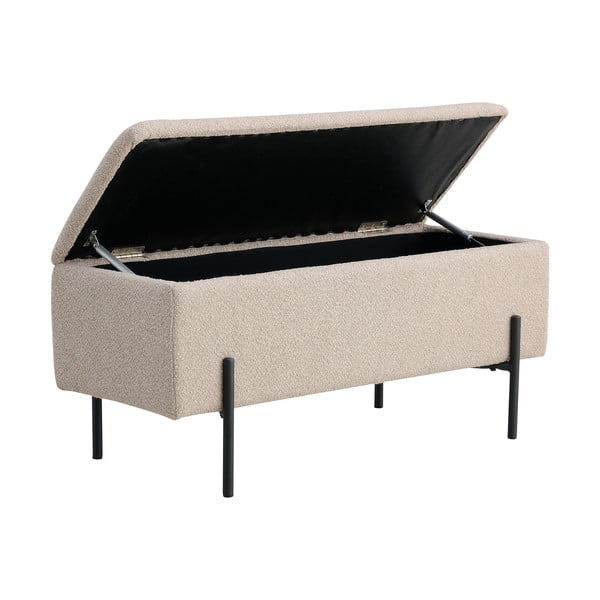 Bež klupa od bouclé tkanine Watford – House Nordic-image-2