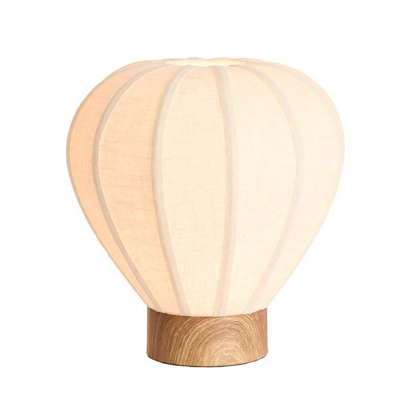 Krem metalna stolna lampa s tekstilnim sjenilom (visina 36 cm) Kyzo – Light & Living-image-1