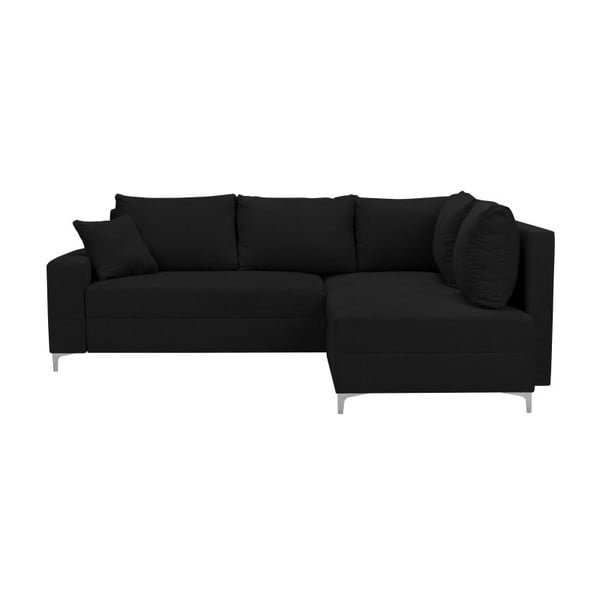 Crni kauč na razvlačenje Windsor &amp; Co Sofas Zeta, desni kut