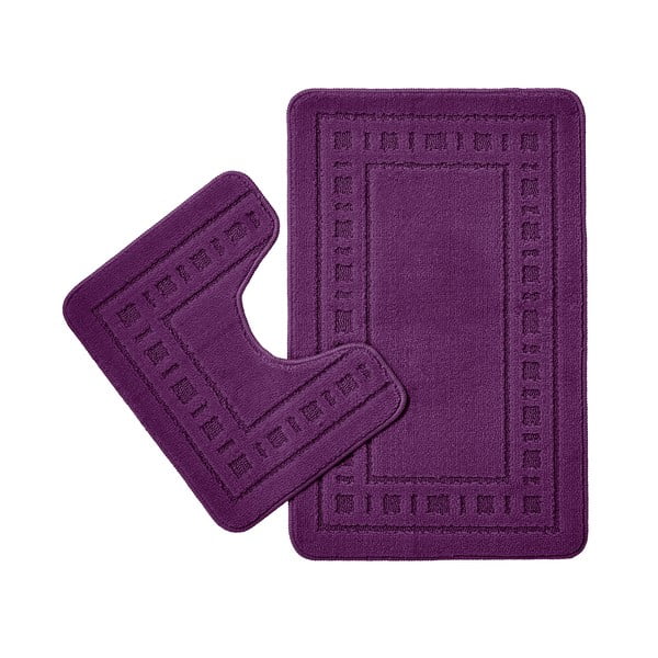 Tamno ljubičaste kupaonske prostirke u setu 2 kom za WC 50x80 cm Armoni – Catherine Lansfield