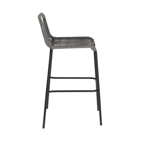 Siva barska stolica s čeličnom konstrukcijom Kave Home Glenville, visina 74 cm-image-2