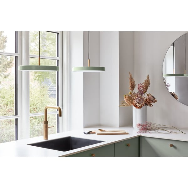 Svijetlo zelena LED viseća svjetiljka s metalnim sjenilom ø 31 cm Asteria Mini – UMAGE-image-1