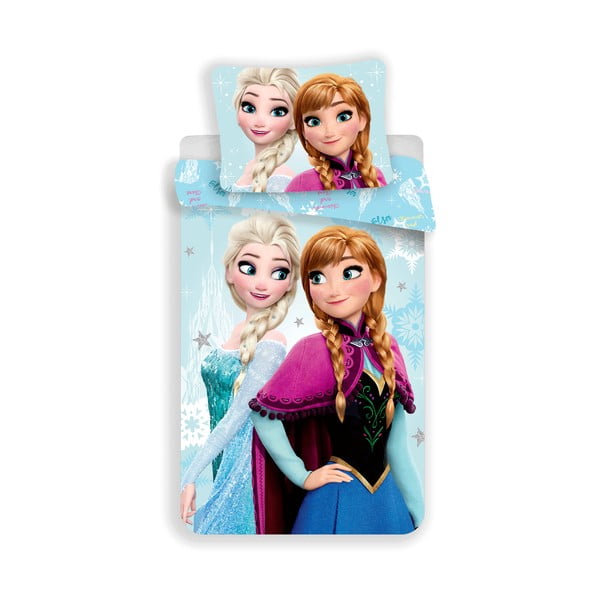 Pamučna dječja posteljina za krevet za jednu osobu 140x200 cm  Frozen "Light blue" – Jerry Fabrics