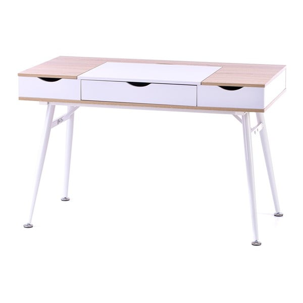 Radni stol s pločom stola u dekoru hrasta 60x120 cm Faryn – Homede