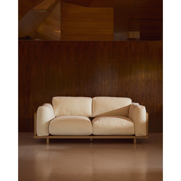 Bež sofa 225 cm Oaq – Kave Home-image-1