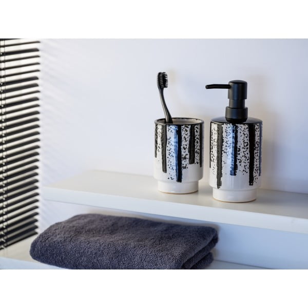 Crno-bijeli keramički dozator sapuna 340 ml Subiza – Wenko-image-1