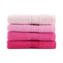 Set od 4 ružičasta pamučna ručnika Foutastic, 50 x 90 cm