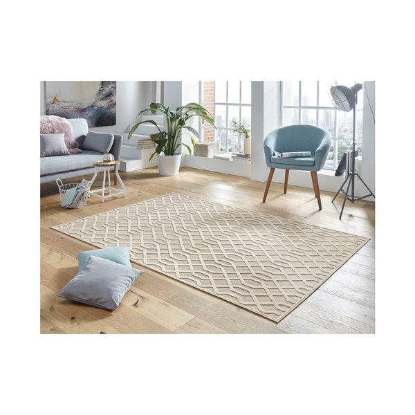 Krem tepih od viskoze Mint Rugs Caine, 160 x 230 cm-image-1