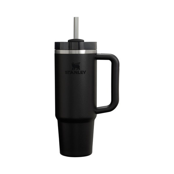 Crna termosica od nehrđajućeg čelika sa slamkom 890 ml Quencher H2.O FlowState™ Tumbler Black 2.0 – Stanley